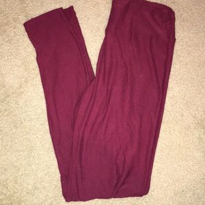 Lularoe burgundy leggings